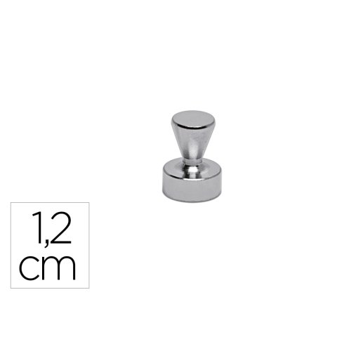 Iman maul conico de neodimio 1,2 cm diametro peso max. 3,5 kg color plata pack de 5 unidades