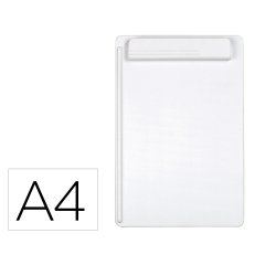 Portanotas maul go din a4 plastico reciclado con pinza color blanco