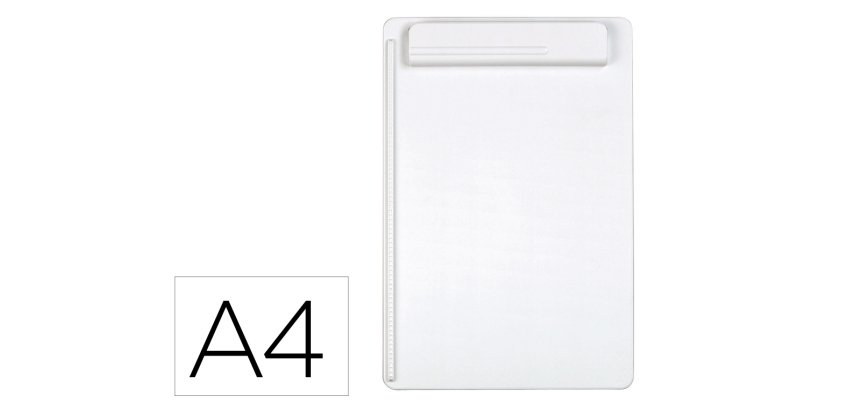Portanotas maul go din a4 plastico reciclado con pinza color blanco