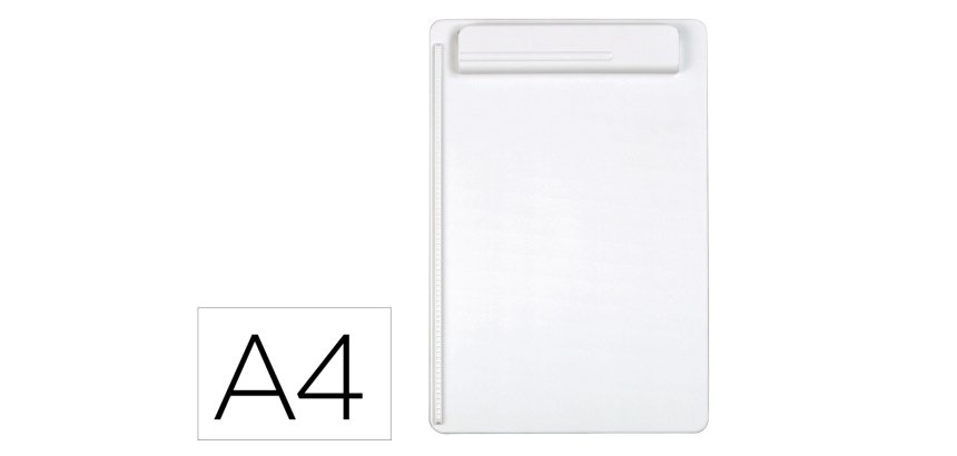 Portanotas maul go din a4 plastico reciclado con pinza color blanco