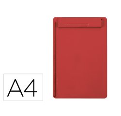 Portanotas maul go din a4 plastico reciclado con pinza color rojo