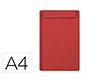 Portanotas maul go din a4 plastico reciclado con pinza color rojo