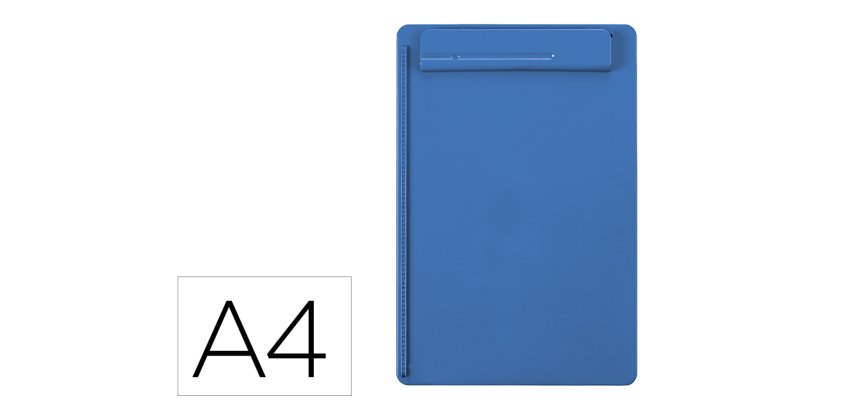 Portanotas maul go din a4 plastico reciclado con pinza color azul