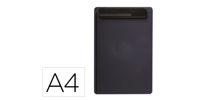 Portanotas maul go din a4 plastico reciclado con pinza color negro