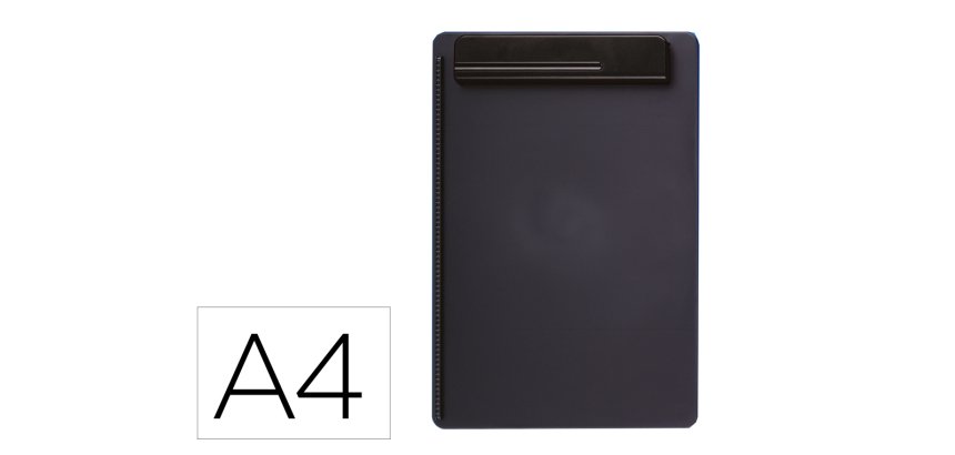 Portanotas maul go din a4 plastico reciclado con pinza color negro