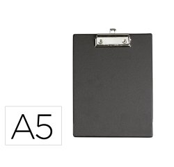 Portanotas maul din a5 carton plastificado pvc con pinza color negro