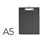 Portanotas maul din a5 carton plastificado pvc con pinza color negro
