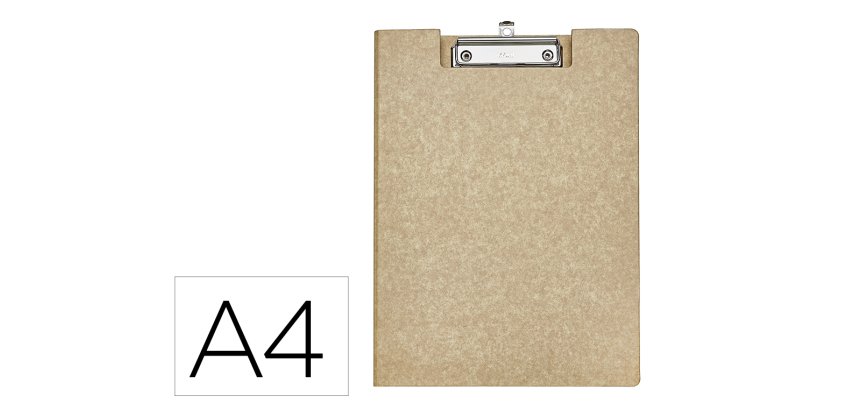 Portanotas maul balance din a4 carton reforzado 3 mm con pinza color kraft