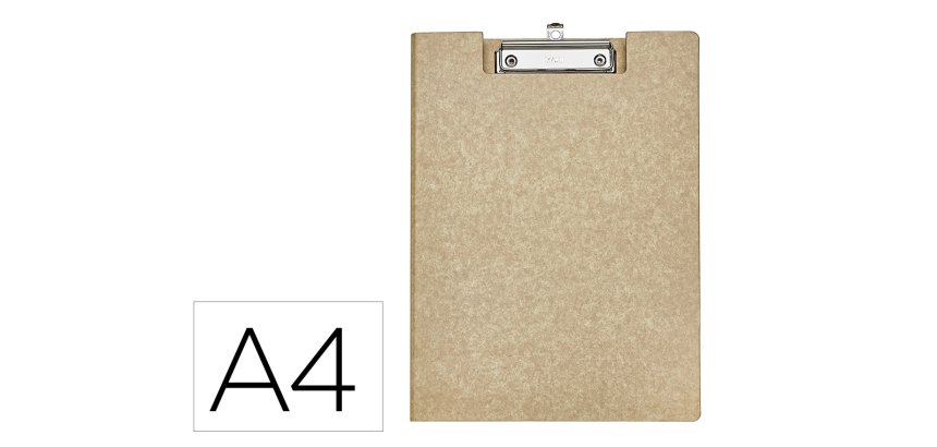 Portanotas maul balance din a4 carton reforzado 3 mm con pinza color kraft