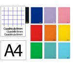 Cuaderno espiral liderpapel a4 smart tapa blanda 80h 75gr cuadro 8 mm con margen colores surtidos