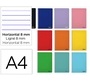 Cuaderno espiral liderpapel a4 smart tapa blanda 80h 75gr horizontal 8mm con margen colores surtidos