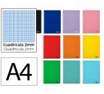 Cuaderno espiral liderpapel a4 smart tapa blanda 80h 75gr milimetrado 2mm colores surtidos