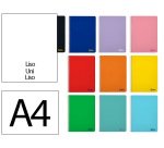 Cuaderno espiral liderpapel a4 smart tapa blanda 80h 75gr liso sin margen colores surtidos