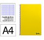 Cuaderno espiral liderpapel a4 smart tapa blanda 80h 75gr cuadro 4mm con margen color amarillo