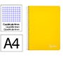Cuaderno espiral liderpapel a4 witty tapa dura 80h 90gr cuadro 4mm con margen color amarillo