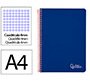 Cuaderno espiral liderpapel a4 witty tapa dura 80h 90gr cuadro 4mm con margen color azul oscuro
