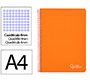 Cuaderno espiral liderpapel a4 witty tapa dura 80h 90gr cuadro 4mm con margen color naranja