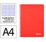 Cuaderno espiral liderpapel a4 witty tapa dura 80h 90gr cuadro 4mm con margen color rojo
