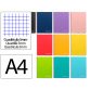 Cuaderno espiral liderpapel a4 witty tapa dura 80h 90gr cuadro 5mm con margen colores surtidos
