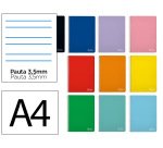 Cuaderno espiral liderpapel a4 witty tapa dura 80h 90gr pauta 3,5mm con margen colores surtidos
