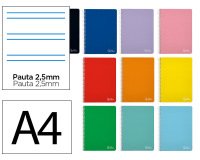 Cuaderno espiral liderpapel a4 witty tapa dura 80h 90gr pauta 2,5mm con margen colores surtidos