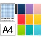 Cuaderno espiral liderpapel a4 witty tapa dura 80h 90gr milimetrado 2mm colores surtidos
