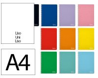 Cuaderno espiral liderpapel a4 witty tapa dura 80h 90gr liso sin margen colores surtidos