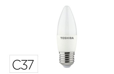 Bombilla led toshiba c37 e27 5w 3000k luz fria
