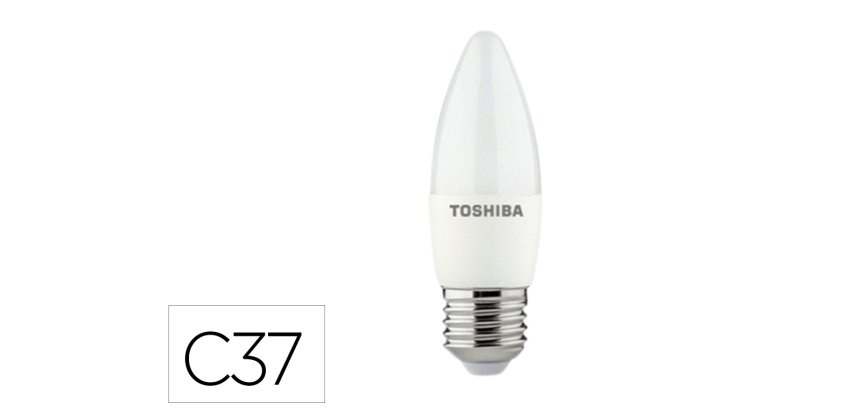 Bombilla led toshiba c37 e27 5w 3000k luz fria