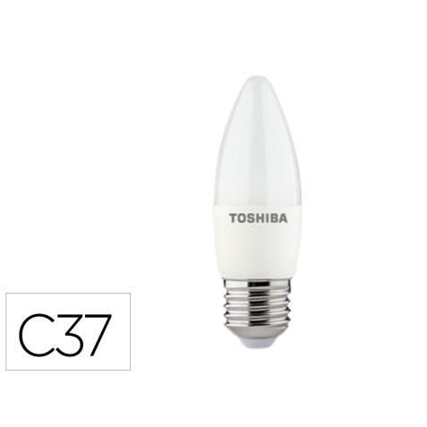 Bombilla led toshiba c37 e27 5w 3000k luz fria