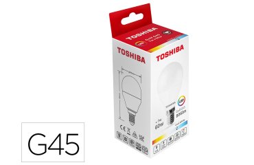 Bombilla led toshiba g45 e14 7w 6500k luz fria