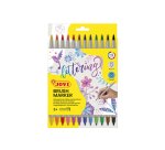Rotulador jovi lettering doble punta fina y pincel estuche 12 unidades colores surtidos