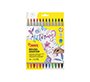 Rotulador jovi lettering doble punta fina y pincel estuche 12 unidades colores surtidos