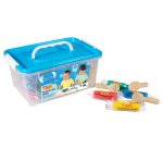 Plastilina jovi my first baby super blanda 38 g baul con 20 unidades colores surtidos + 9 sellos madera surtidos