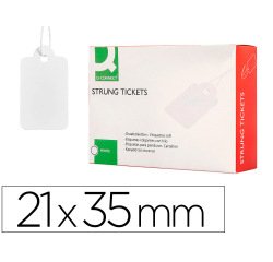 Etiquetas colgantes q-connect 21x35 mm caja de 500 unidades