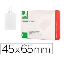 Etiquetas colgantes q-connect 45x65 mm caja de 400 unidades