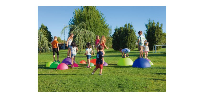Semi esfera equilibrio amaya termoplastico antideslizante pack de 4 unidades varios tamaños colores surtidos