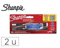 Rotulador sharpie acrylic punta redonda blister de 2 unidades blanco y negro