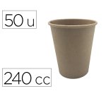 Vaso termico carton kraft 240 cc paquete de 50 unidades