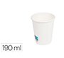 Vaso de papel blanco bunzl reciclable pefc 190 ml apto bebidas frias y calientes paquete de 50 unidades