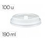 Tapa para vaso bunzl 190 ml poliestireno con orificio paquete de 100 unidades