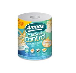 Papel de cocina amoos calorie control 3 capas 58g/m2 109 servicios rollo