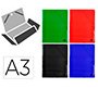 Carpeta liderpapel gomas tres solapas carton plastificado 800 gr din a3 colores surtidos
