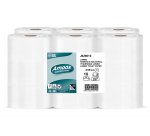 Papel higienico amoos jumbo industrial 2 capas 30g/m2 paquete de 18 rollos