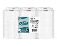 Papel higienico amoos jumbo industrial 2 capas 90 mts 30 g/m2 paquete de 18 rollos