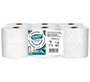 Papel higienico amoos jumbo industrial mission care extraccion central 2 capas 33g/m2 paquete de 12 rollos