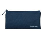 Estuche portatodo liderpapel plano ancho una cremallera 200x100 mm azul marino
