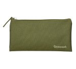 Estuche portatodo liderpapel plano ancho una cremallera 200x100 mm verde militar