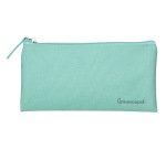 Estuche portatodo liderpapel plano ancho una cremallera 200x100 mm verde manzana