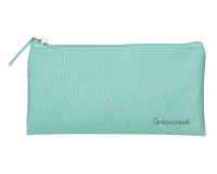 Estuche portatodo liderpapel plano ancho una cremallera 200x100 mm verde manzana